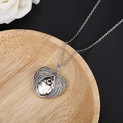 Eternalmemorial Sympathy Cremation Jewelry for Ashes Mom Dad Stainless Steel Keepsake Urn Pendant Necklace I Used to Be His Angel Now Hes Mine + Exquise Box+ Funnel