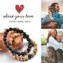 Hippie Love Couples Bracelets, Long Distance Relationship Gifts, Jasper and Black Onyx Stone, His Hers Beaded Friendship Bracelet, 2 Piece Set for Men Women Best Friends Hippie Love Couples Bracelets, Long Distance Relationship Gifts, Jasper and Black Onyx Stone, His Hers Beaded Friendship Bracelet, 2 Piece Set for Men Women Best Friends