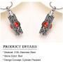 constantlife Cremation Jewelry for Ashes Crystal Stainless Steel Cylinder Urn Pendant Memorial Necklace Keepsake for Women/Men