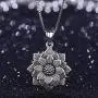 Odinstone Lotus Flower Necklace S925 Sterling Silver Yoga Pendant Fine Jewelry Gift for Women(with Gift Box) Odinstone Lotus Flower Necklace S925 Sterling Silver Yoga Pendant Fine Jewelry Gift for Women(with Gift Box)