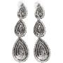Yolmina 1920s Flapper Earrings Great Gatsby Vintage Earring Drop Wedding Earrings for Bride Women Girls Roaring 20s Party Rhinestone Jewelry Accessories Silver/Gold/Black/Red/Green/Blue