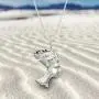 Honolulu Jewelry Company Sterling Silver Egyptian Queen Nefertiti Necklace Pendant with 18'' Box Chain