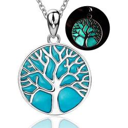 APOTIE 925 Silver Celtic Knot Tree of Life Jewelry Pendant Necklace Drop Hook Earrings Mother Day Jewelry for Mom Women Girls