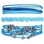 Minagoo Bohemian Wave Bracelet Set for Women Wax Coated Braided Rope Beach Jewelry