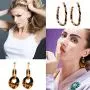 SEVENSTONE 4 Pcs Acrylic Dangle Drop Earrings Statement Mottled Boho for Women Resin Tortoise Fashion Jewelry Set