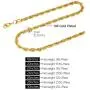 FOCALOOK 3MM Stainless Steel Twist Rope Chain for Women Men Thick Replacement Chain for Your Pendant 18-30 Inch (Silver/Black/Gold Color)