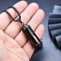 CHISMORL Clear Glass Cremation Pendant Necklace for Ashes Stainless Steel Memorial Cremains Urn Keepsake Jewelry