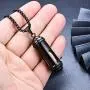 CHISMORL Clear Glass Cremation Pendant Necklace for Ashes Stainless Steel Memorial Cremains Urn Keepsake Jewelry