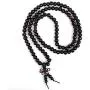 Men Women 3Pcs Buddhist 108 Prayer Mala Beads Sandalwood Bracelet Natural Wood Beaded Necklace Elastic