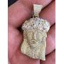 Harlembling Solid 925 Sterling Silver Iced Jesus Piece Pendant - Mens - Great for Any Chain! ICY Baguette CZ