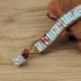 KANGSHUN7 Chakra Bracelets for Women Boho Handmade Natural Jasper Stone Healing Energy Bead Leather Wrap Bracelet Jewelry Collection
