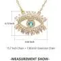 MLENS 18K Gold Plated Zirconia Evil Eye Necklace Dainty Chain Adjustable Pendant Necklaces for Women Jewelry Gift MLENS 18K Gold Plated Zirconia Evil Eye Necklace Dainty Chain Adjustable Pendant Necklaces for Women Jewelry Gift