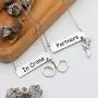 G-Ahora Partners in Crime Necklace for 2 Best Friend Necklaces Friendship Jewelry（NL-in Crime）