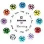 Spiritlele 12 Pairs Colors Crystal Flower Face Magnetic Clip Non Piercing Earrings Set Unisex Spiritlele 12 Pairs Colors Crystal Flower Face Magnetic Clip Non Piercing Earrings Set Unisex