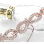 Fstrend Boho Sparkly Crystal Choker Long Necklaces Infinity Rhinestones Pendant Gold Hollow Carving Flowers Necklace Festival Party Halloween Fashion Jewelry Accessories for Women and Girls