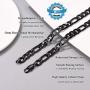 PROSTEEL 316L Stainless Steel Figaro Chain Necklace for Men/Women, Black/18K Real Gold Plated, 4mm to 13mm, 14inch to 30inch, Come Gift Box