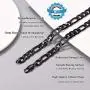 PROSTEEL 316L Stainless Steel Figaro Chain Necklace for Men/Women, Black/18K Real Gold Plated, 4mm to 13mm, 14inch to 30inch, Come Gift Box