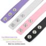 FIBO STEEL 1-4 Pcs Womens Mens Leather Necklace Choker Necklace Heart Punk Goth Emo Style Adjustable