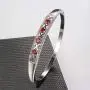 Almusen Women Hollow Bangle Cubic Zirconia Stones Jewelry for Women with Crystal Bracelet Birthday Women Teen Girls Women Girls Valentines Day Gifts with Elegant Jewelry Box