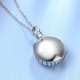 UNY Trendy Stainless Steel Owl Pet Urn Ashes Pendant Memorial Ash Keepsake Cremation Jewelry Necklace