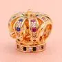 Crown Charms Golden Royal Crown Charms, 925 Sterling Silver King Queen Crown Beads with Colorful Zircon, Gifts for Fathers Day/Valentines Day/Christmas, fits for DIY Bracelet Crown Charms Golden Royal Crown Charms, 925 Sterling Silver King Queen Crown Beads with Colorful Zircon, Gifts for Fathers Day/Valentines Day/Christmas, fits for DIY Bracelet