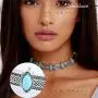 Boaccy Vintage Turquoise Necklaces Short Silver Choker Chain Jewelry for Women and Girls Boaccy Vintage Turquoise Necklaces Short Silver Choker Chain Jewelry for Women and Girls