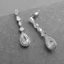 Mariell Linear Pear Shaped Teardrop CZ Bridal Dangle Earrings for Wedding, Prom or Pageant Mariell Linear Pear Shaped Teardrop CZ Bridal Dangle Earrings for Wedding, Prom or Pageant