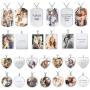 U7 Personalized Dog Tags Necklace with Chain Stainless Steel Text/Image Print Photo Custom Engraving Pendant, Gift for Men Women(Tag/Round/Heart)
