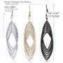 Gold and Luster Women Jewelry Drop Dangle Earrings Set Diamond Cut Silver And Gold Plated 2 Pairs