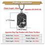 Xusamss Punk Rock Titanium Steel Twelve Constellation Dog Tag Pendant Crystal Necklace,24'' Box Chain