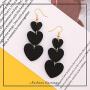 Jagucho Leather Earrings Dangle for Women, Lightweight Heart Earrings Drop for Teen Girls, Gifts for Women