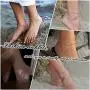 Silvora Sterling Silver Anklet for Women/Men, Minimalist Durable Cuban Link/Figaro Chain Foot Bracelet Anklets for Beach Party - Send with Gift Box Silvora Sterling Silver Anklet for Women/Men, Minimalist Durable Cuban Link/Figaro Chain Foot Bracelet Anklets for Beach Party - Send with Gift Box