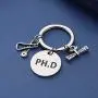ENSIANTH PhD Gift Nurse Graduation Keychain PhD Jewelry Biology Gift Doctor of Philosophy Keychain