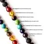 PWMENLK Lava Beads,Mala Prayer Beads OM Buddha Pendant 7 Chakra Tibetan Buddhist Healing Lava Rock Gemstone Meditation Wrap Necklace Bracelet(Lava,OM Buddha)