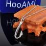 HooAMI Fish Hook Memorial Ash Urn Necklace Stainless Steel Cremation Jewelry
