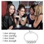 Inspirational Faith Bracelet I Am Strong I Am Worthy I Am Loved I Am Enough Quote Motivation Jewelry for Women