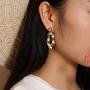 6 Pairs Assorted Dangling Gold metal Earrings Jewelry Best Gift for Women and Girls(Factory direct sales)