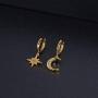 Small Dangle Hoop Earrings 14K Gold Plated Cubic Zirconia Boho Women Girls Huggie Earring Dainty Jewelry Gift