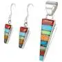 925 Sterling Silver Matching Pendant & Earrings Set Genuine Gemstones 20'' Necklace 925 Sterling Silver Matching Pendant & Earrings Set Genuine Gemstones 20'' Necklace