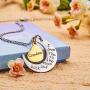 NEWNOVE I Love You to The Moon and Back Pendants Necklace Best Christmas Birthday Gifts for Mom Daughter Grandma Granddaughter Niese Aunt Wife Girlfriend Sister