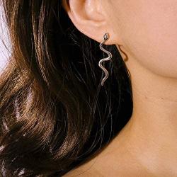 Snake Earrings for Women Silver Snake Dangle Earrings Gold Snake Hoop Earrings Snake Drop Earrings Dainty Serpent Snake Jewelry