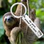 PENQI Sloth Jewelry Sloth Gifts My Spirit Animal is a Sloth Key Ring Sloth Lover Gift Animal Lover Jewelry Gift for Women Girl