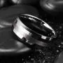 King Will Tungsten Carbide Ring 8mm Silver/Gold Wedding Band Matte Brushed Polish Finish King Will Tungsten Carbide Ring 8mm Silver/Gold Wedding Band Matte Brushed Polish Finish