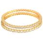 Ratnavali Jewels CZ Zirconia Gold Tone White Solitaire Diamond Bollywood Indian Bangles Jewelry Women