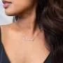Custom Name Necklace Personalized,Name Plate Necklace 18K Gold Jewelry Gift for Women