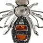 HolidayGiftShops Sterling Silver and Baltic Amber Bumblebee Pendant HolidayGiftShops Sterling Silver and Baltic Amber Bumblebee Pendant