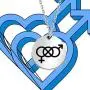 CENWA Bisexual Pendant Necklace Proud Symbolic LGBT Jewelry Gay Pride Bisexual Pride Necklace LGBT Pride Gift