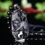 Pure Natural Zodiac Necklace Pendant Made of Obsidian Gemstone Horoscope Animal Sign Amulet Pure Natural Zodiac Necklace Pendant Made of Obsidian Gemstone Horoscope Animal Sign Amulet