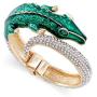 Fashion Statement Animal Bangle Cuff Bracelelt For Women, Gold Plating Chunky Bracelet Crocodile Bangle Party Jewelry
