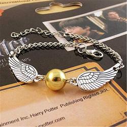 HYCY BJD Harry Potter Womens Bracelet Set Time Turner Deathly Hallows Golden Snitch Bracelet Jewelry for Harry Potter Fans Merchandise Gifts